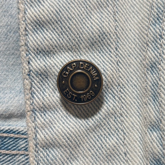 Hand Painted Sugar Skulñ Denim Jacket with Button Detail - Picture 11 of 12